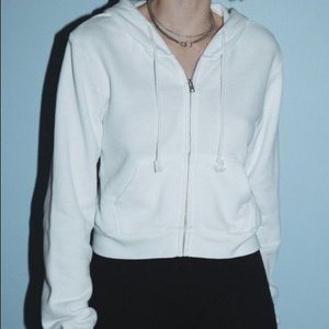 Brandy white crystal zip up